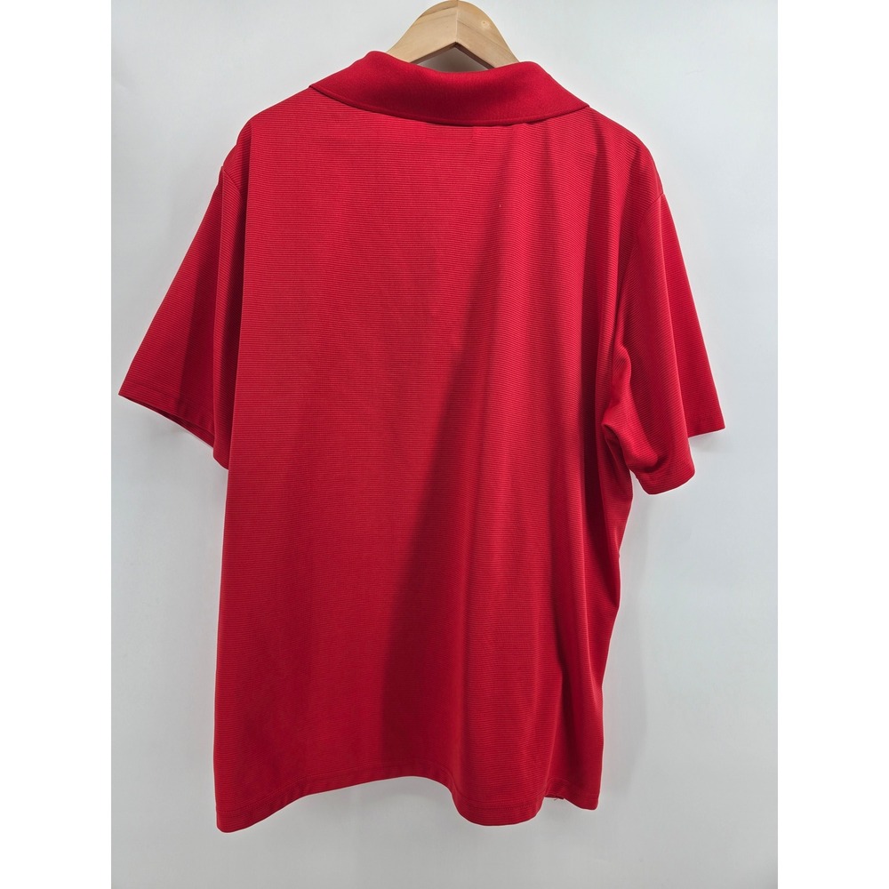 PGA TOUR Polo Shirt Mens XL Short Sleeve Red Ribbed Texture EUC - Picture 3 of 4
